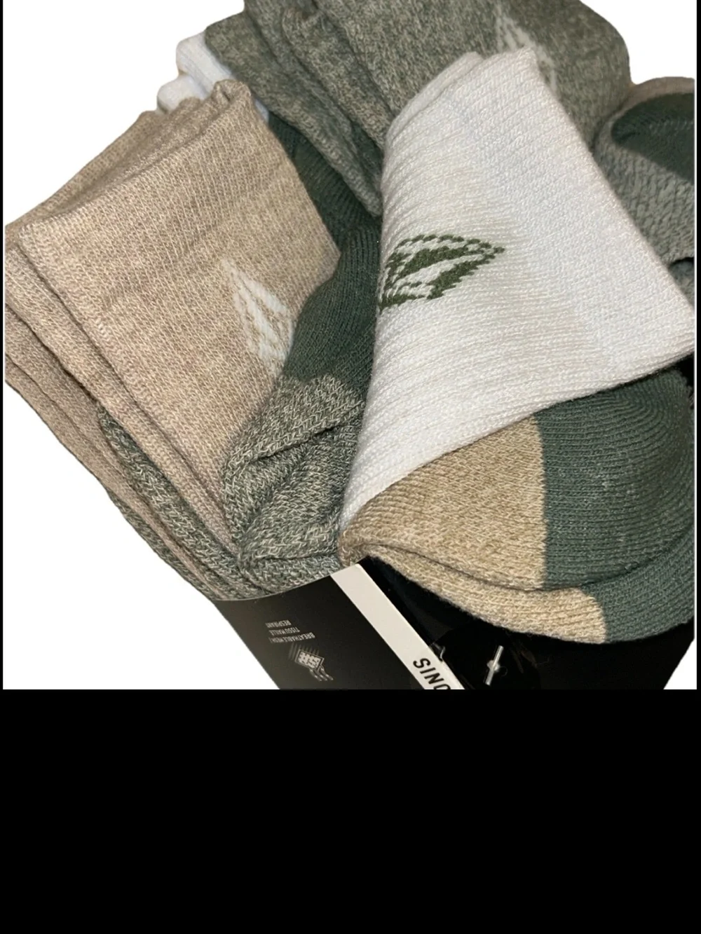 Volcom Cushioned Crew Socks 8 Pair Men 6-12 White Brown Green w Logos Ride NEW!